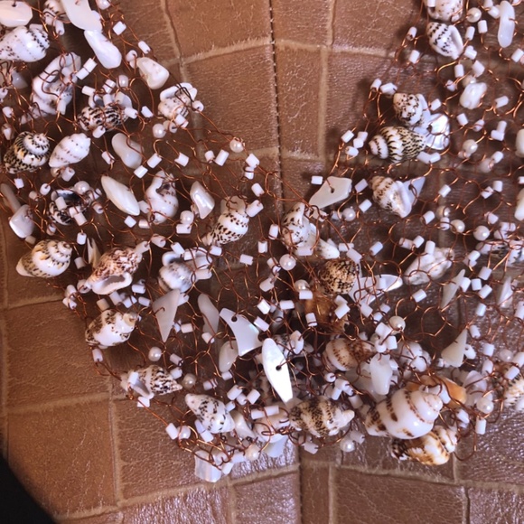 NWOT Copper Hand Woven Sea Shell Belt with Ties - Picture 12 of 16